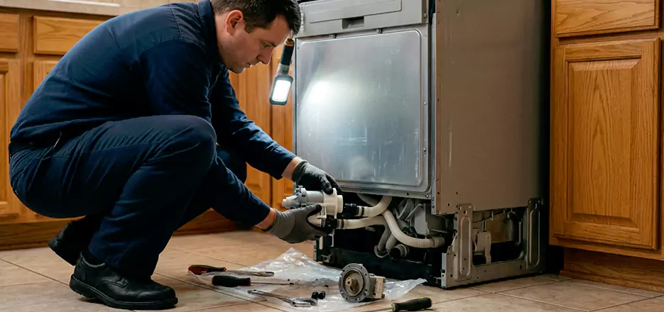 Dishwasher Drain Hose Repair in Kearny