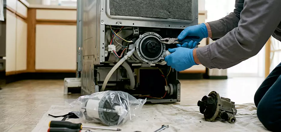 Dishwasher Motor Pump Replacement in Kearny